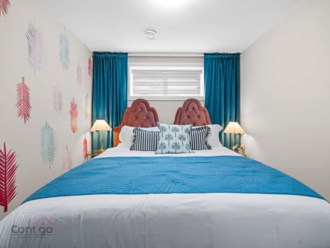 Relax in comfort: spacious king bed for a peaceful night's sleep.
