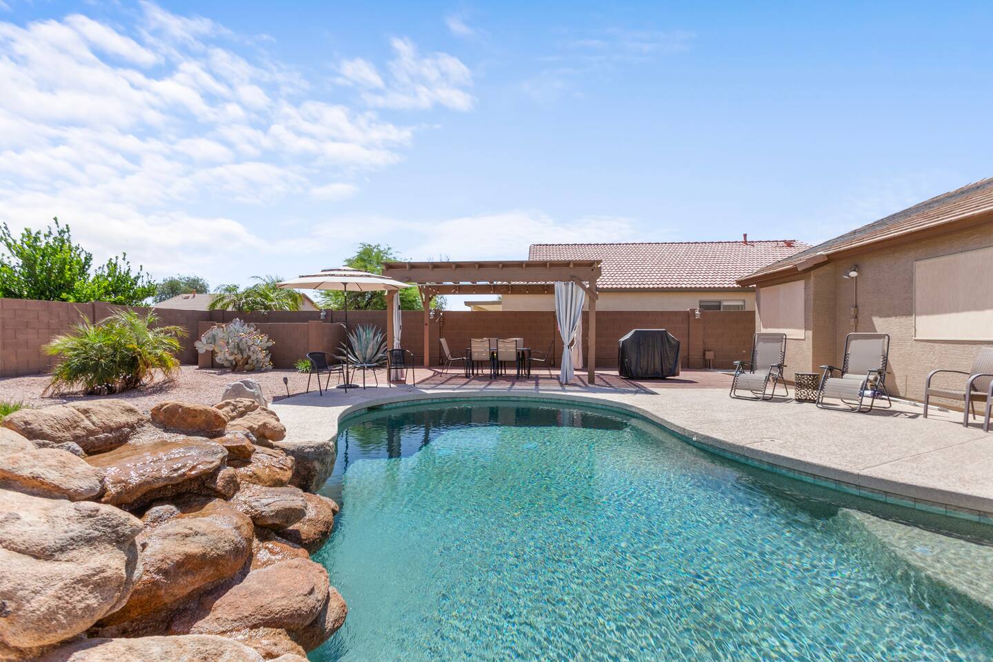 Sunny 2BR home with private pool