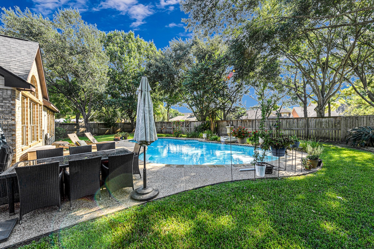 Relax poolside or enjoy outdoor dining just steps away.
