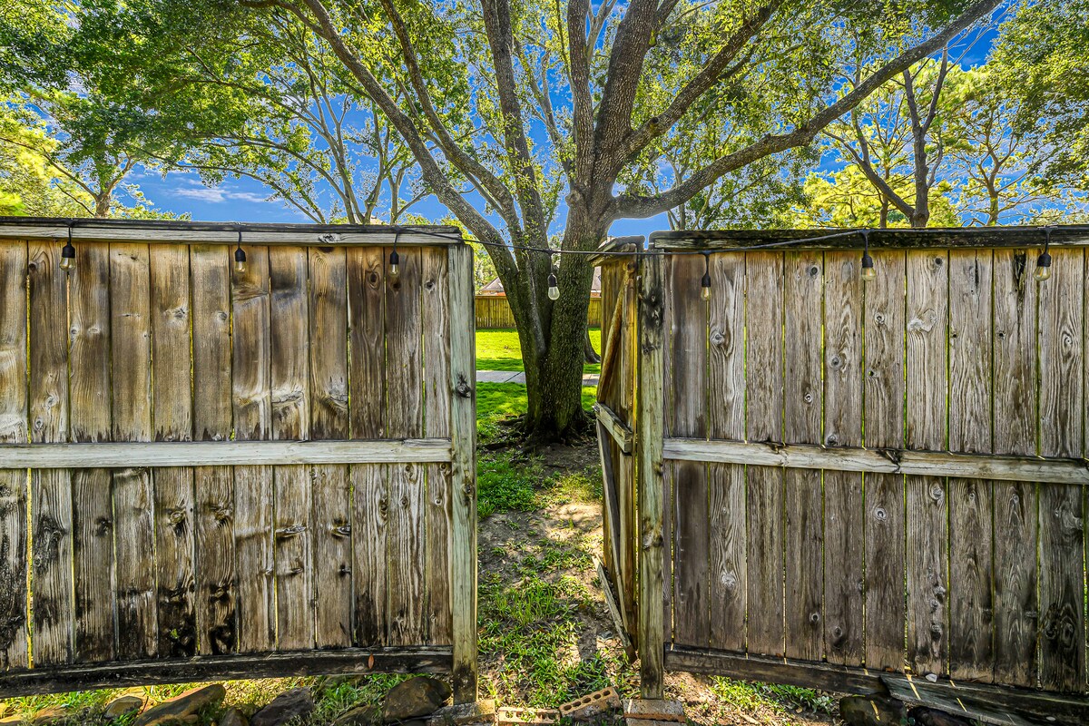Backyard gate opens directly to the community park and playground — ideal for kids and families.