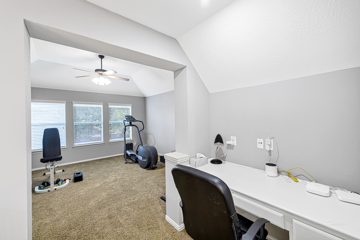 Extra desk space for work, study, or catching up on emails.