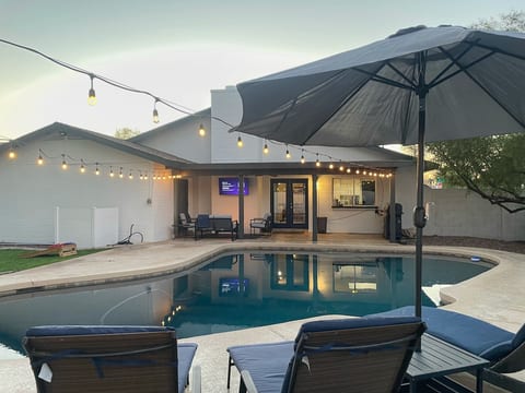 Large diving pool.