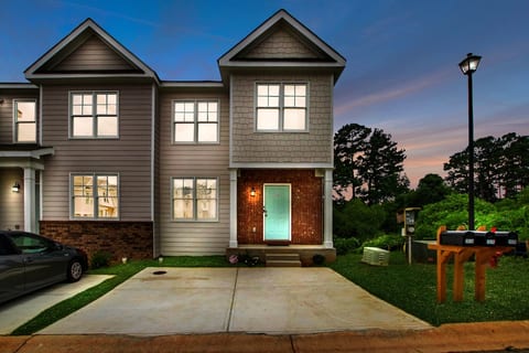 Night view ...Two (2) Free parking space in front townhome