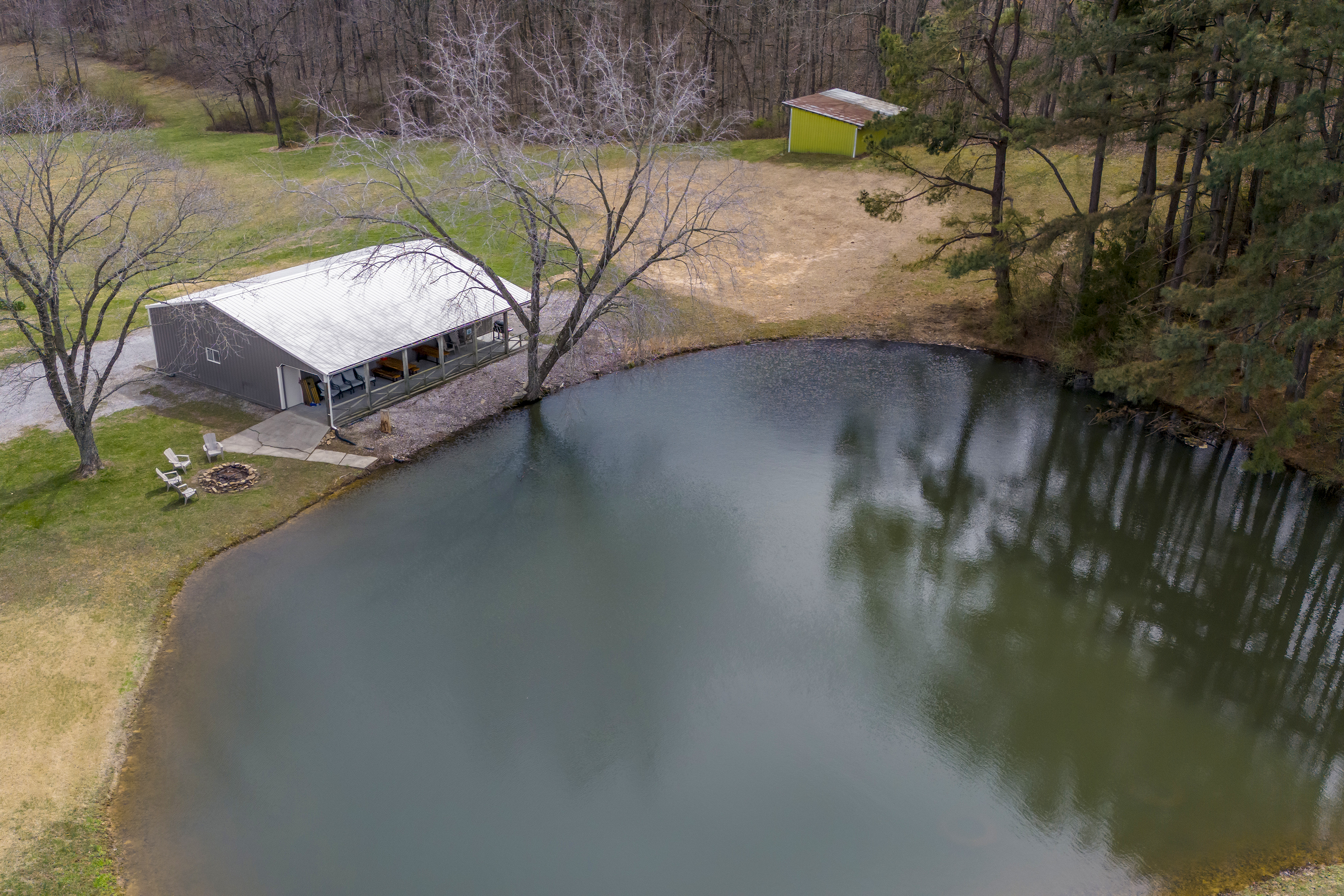 Private pond on site for catch and release fishing