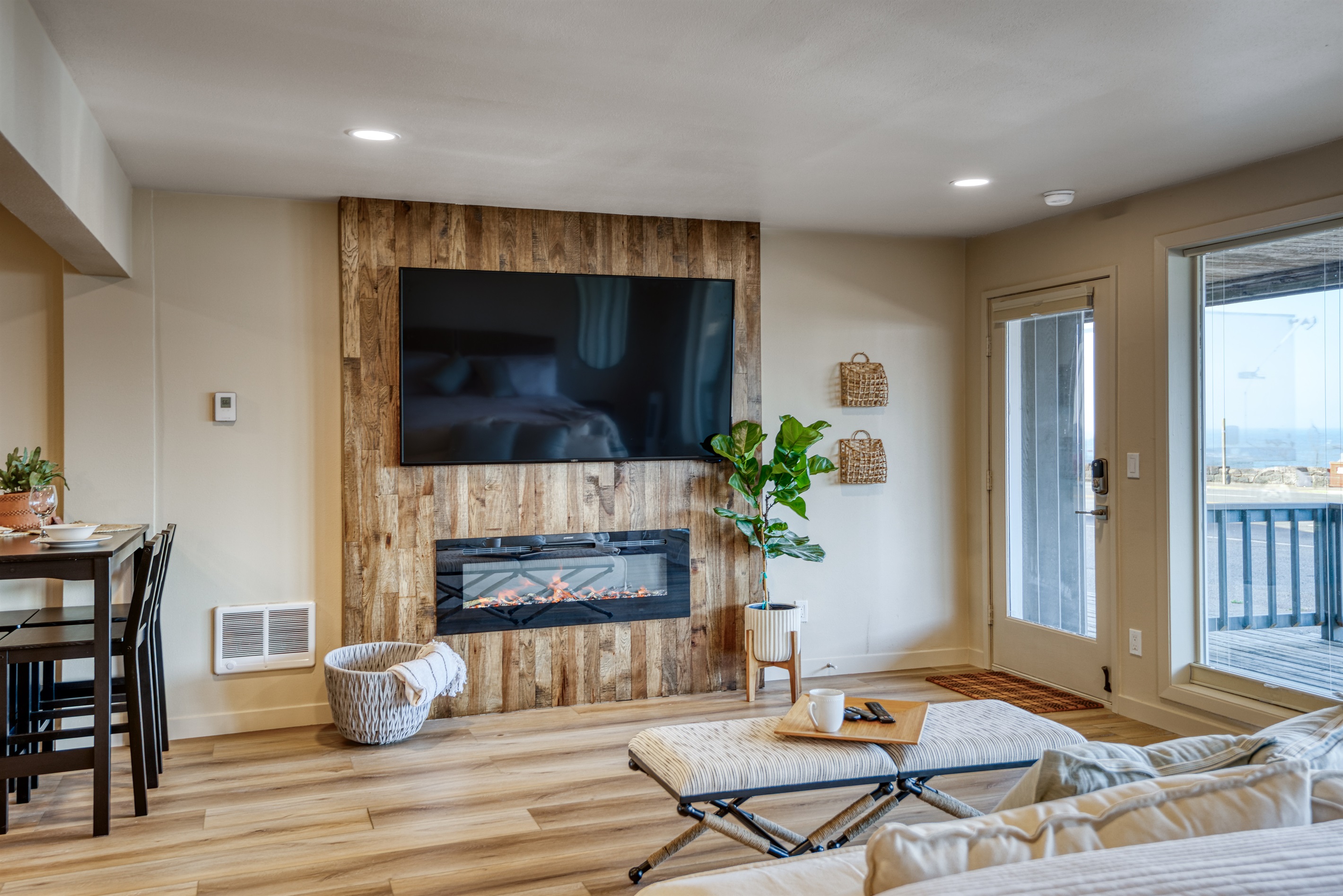 Cozy Fireplace and Large TV