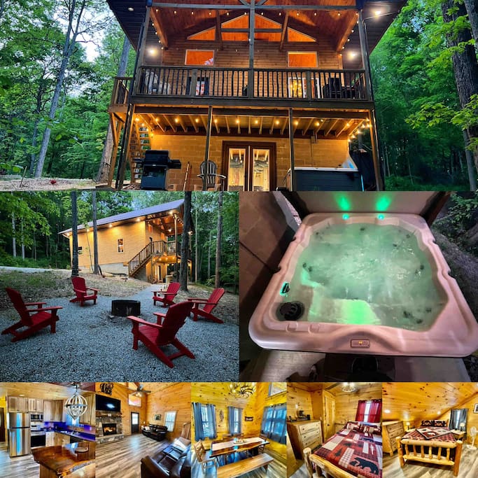 3 Bedroom Cabin Hocking Hills Logan Ohio w Hot Tub Logan