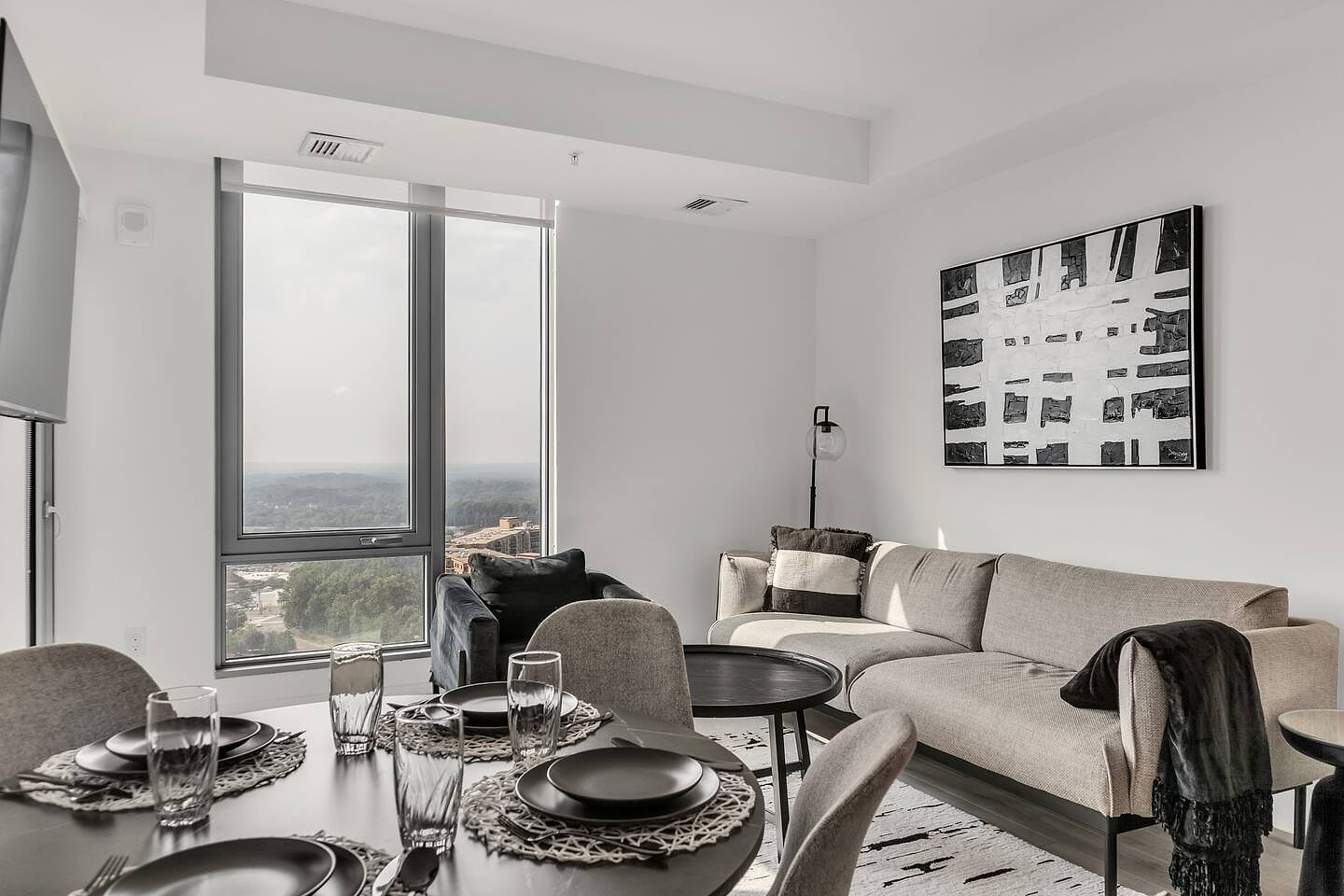 Bright Monochromatic 2BR in Tysons | Private Patio