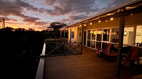 Enjoy our deck any time of the year. Dim the festoon lights, grab a wine and enjoy some good company while watching the sun go down.