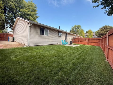 fenced yard