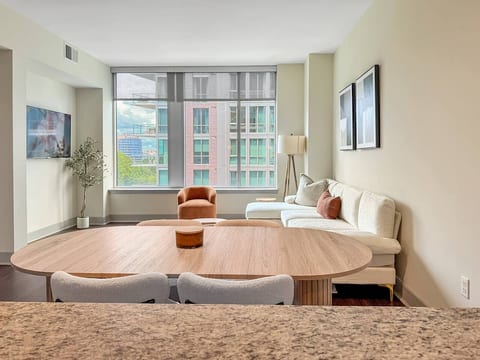 Sunlit 1BR |Tyson High-Rise| Pool + Parking| Patio