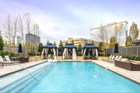 Calm Green Oak 2BR|2BTH – Tysons | Pool View Patio