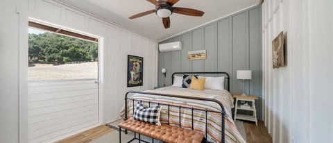 Cal King bedroom with restful views.