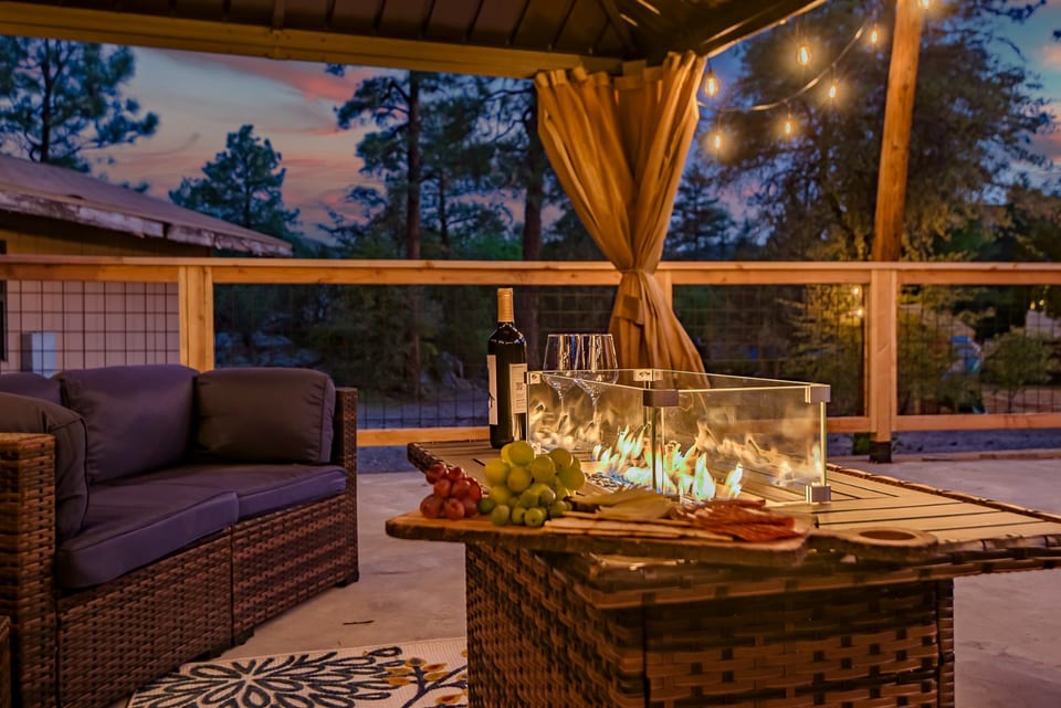 The perfect spot for conversation and connection - sit back and enjoy the warmth.