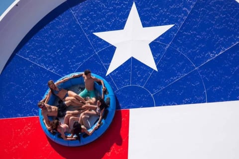 Typhoon Texas water park is not far – great family fun!