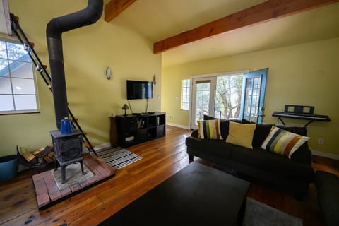 Cozy Rustic Fireplace in the Living Room