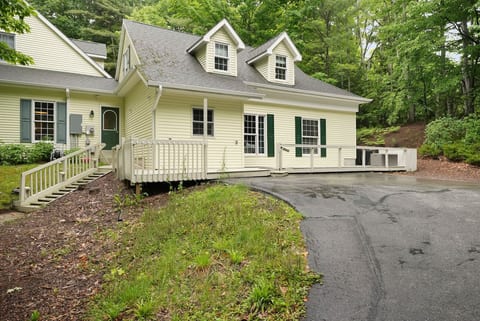 Hidden Haven is surrounded by trees on the Old Mission Peninsula