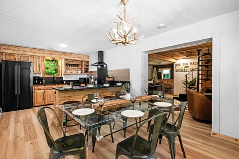 Elegance at our table for 6. Dine by the fire.