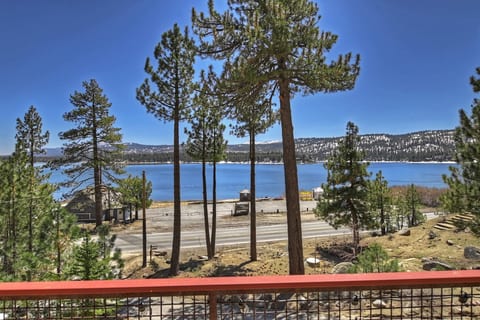 Stunning lake and mountain views from the front deck. North Shore Landing is easy walk across road to rent boat, jet ski, kayak, SUP, etc.