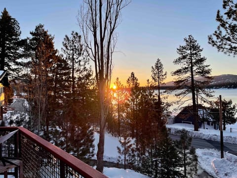 Beautiful winter sunrise looking east from front deck.
