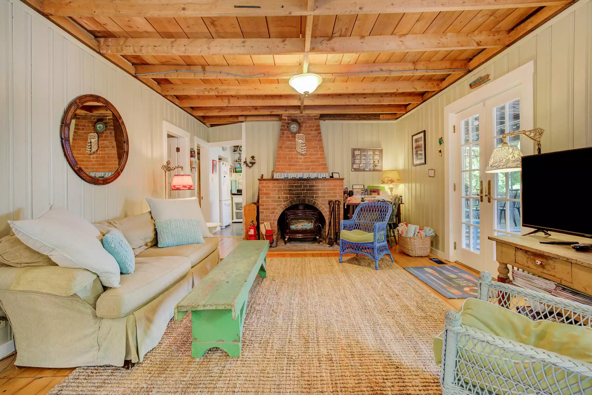 Living Room - Vermont Cottage Amherst Lake & Sanctuary - Plymouth