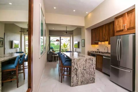 Large Kitchen with oversized centre island and seating for 4
