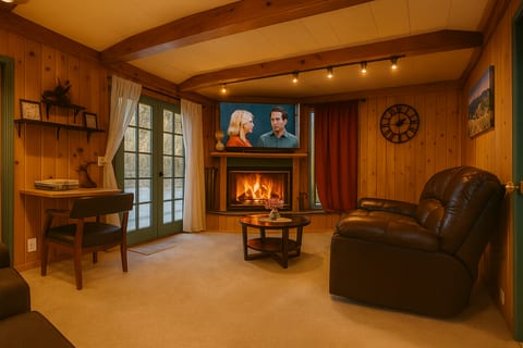 Large fireplace available for use. Please kindly note that guests must supply their own firewood.