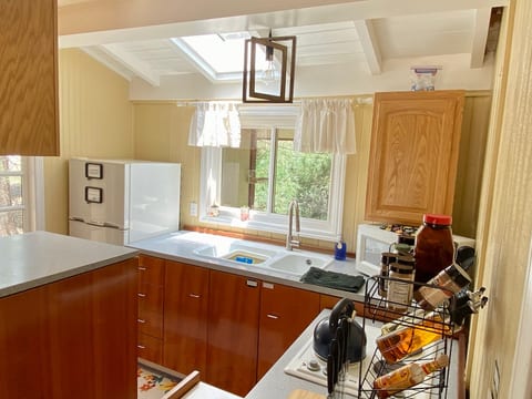 Kitchen includes all basic appliances and essentials for both short term and long term guests