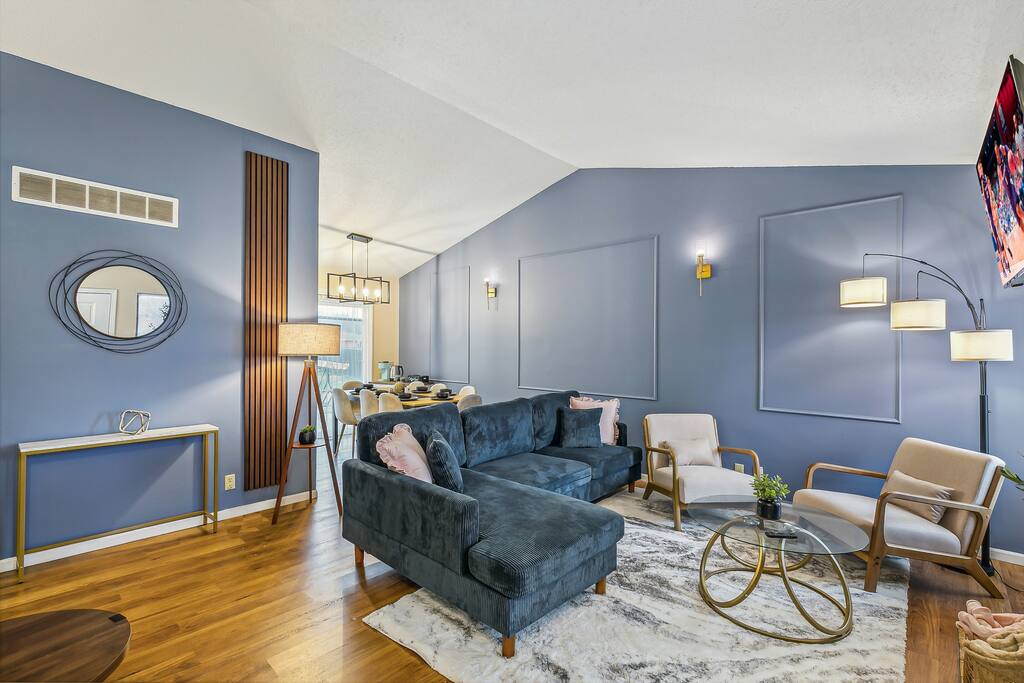 Place in West of Wichita - Duplex with Backyard Swing and 75" TV