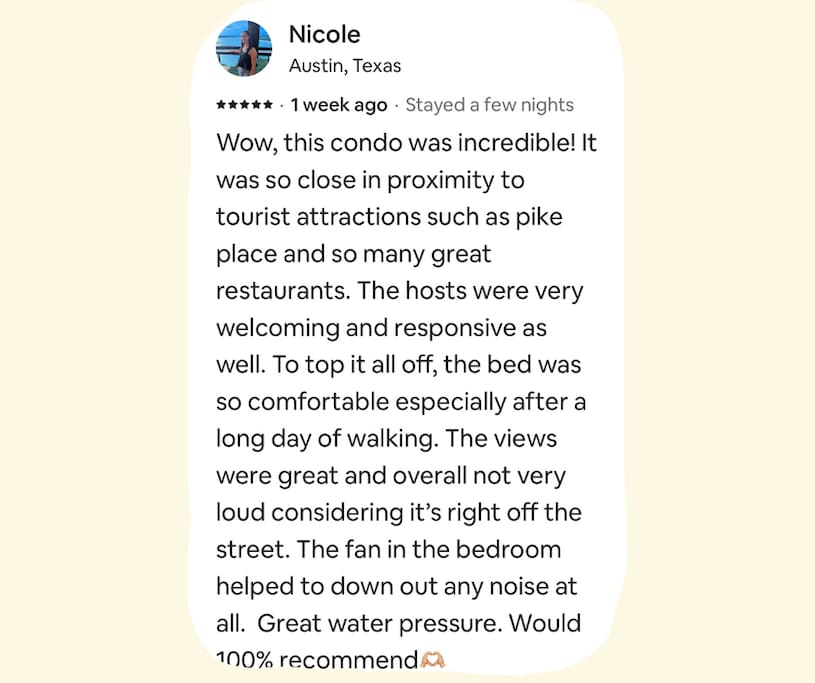 One of our great reviews