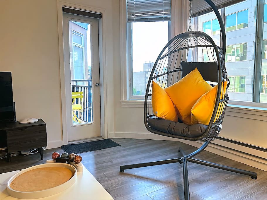 Have a moment of Zen relaxation in our newly added egg chair or a creative moment with the sand tray.