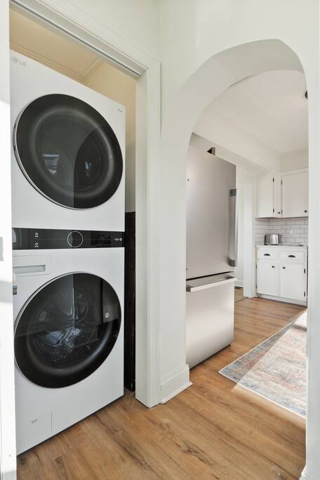 Laundry room with washer and dryer