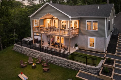 Backyard and Fir pit Seating Area