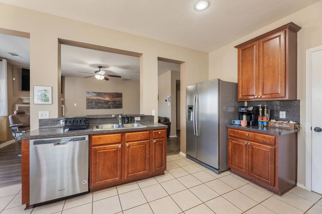 Fully Stocked Kitchen and Coffee Bar