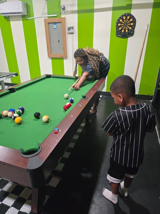 Enjoy a game of pool with the whole family