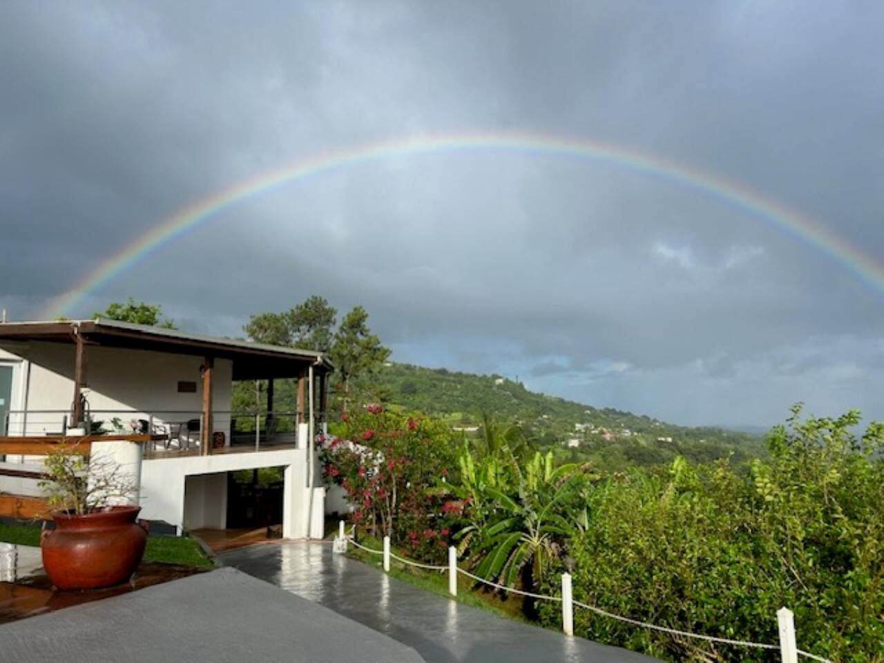 View from walkway to Casita