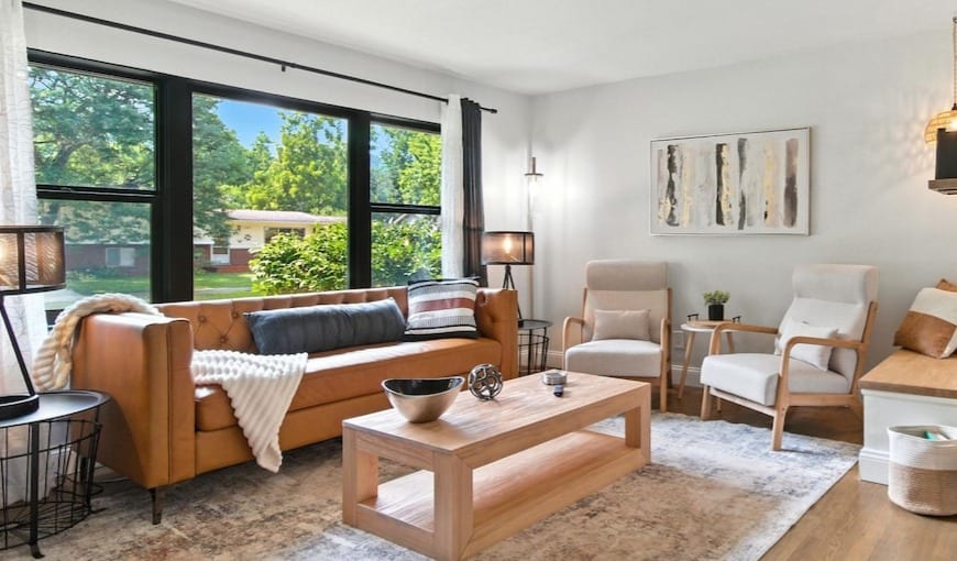Living room with seating for 5 people