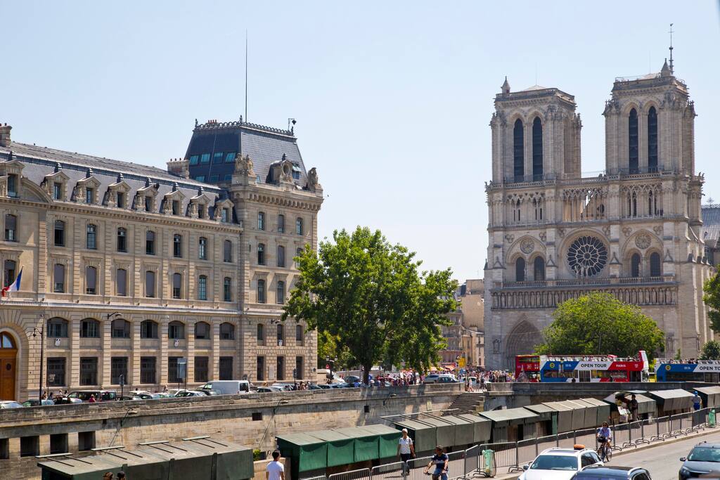 View From The apartment.. Apolline - Luxury 3BR Suite Quai Saint-Michel Cathedral Views