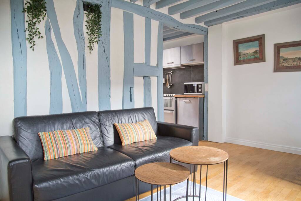 Tour Eiffel view, Top Floor Apt Marais Vosges 1m+