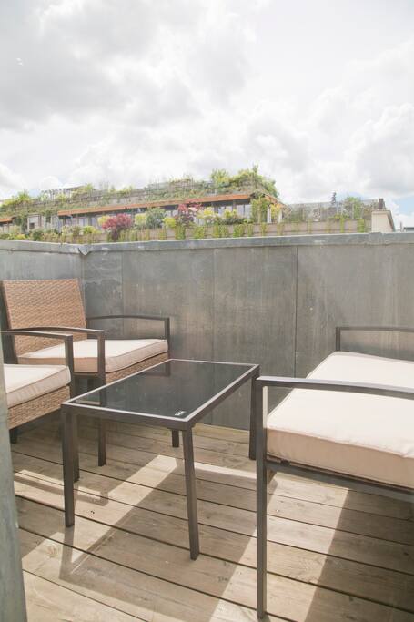 Luxury Studio with Terrasse and Eiffel Tour View