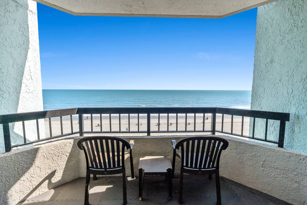 Our ocean-view balcony is the ideal spot to start your day with a cup of coffee, watching the waves kiss the shore.