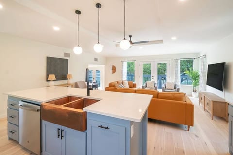 Kitchen and upstairs living room