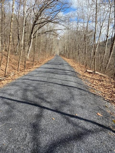 62 Miles of rail trail just steps off the front porch. 