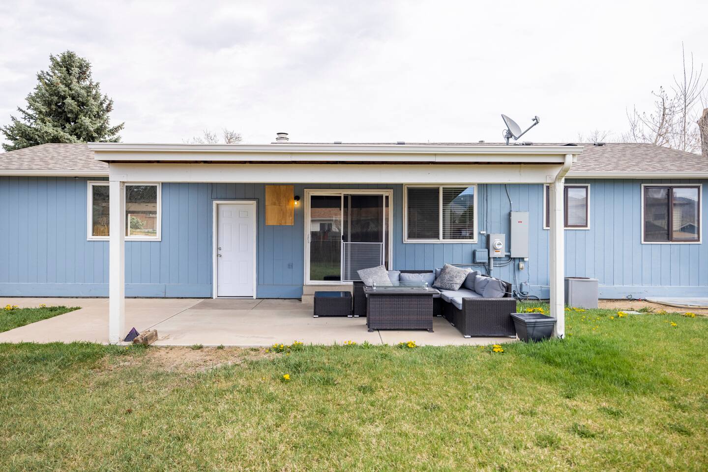 Immerse yourself in the sounds of nature in our peaceful backyard hideaway.