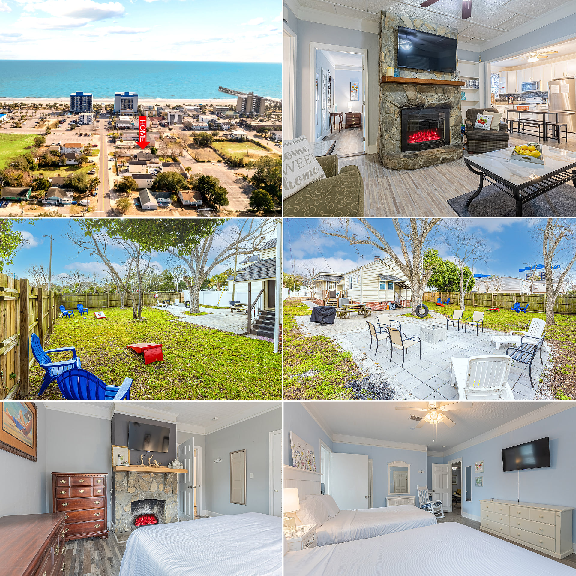 Charming Centrally Located Ocean View w Huge Private Yard, Patio, Firepit, & BBQ