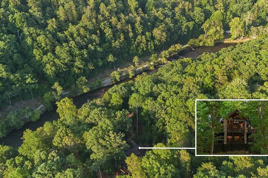 Our cabin sits on one of the most stunning stretches of the Coosawattee River. As you arrive, the sound of rushing water welcomes you. Nestled near some of the river’s best rapids, you'll enjoy the soothing soundtrack of nature throughout your stay.