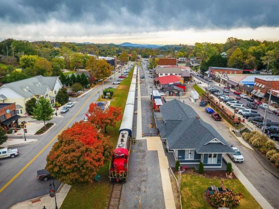 Discover charming Downtown Blue Ridge! Browse local shops, art galleries, and restaurants, or hop aboard the scenic railway. A perfect spot to stroll, dine, and explore the beauty of the North Georgia mountains.