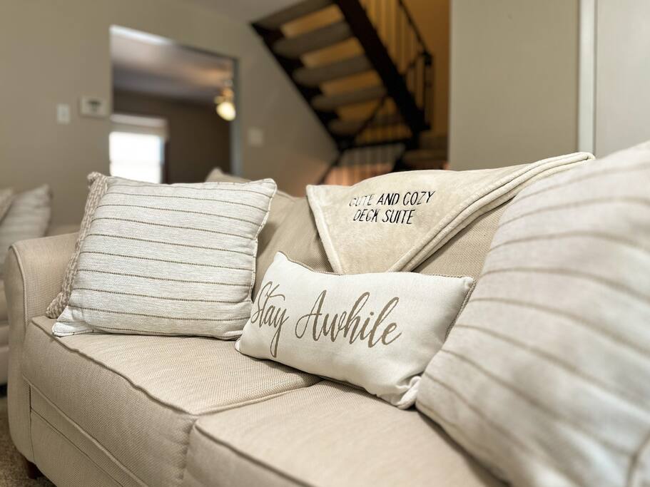 Stay a while at our cute and cozy deck suite!