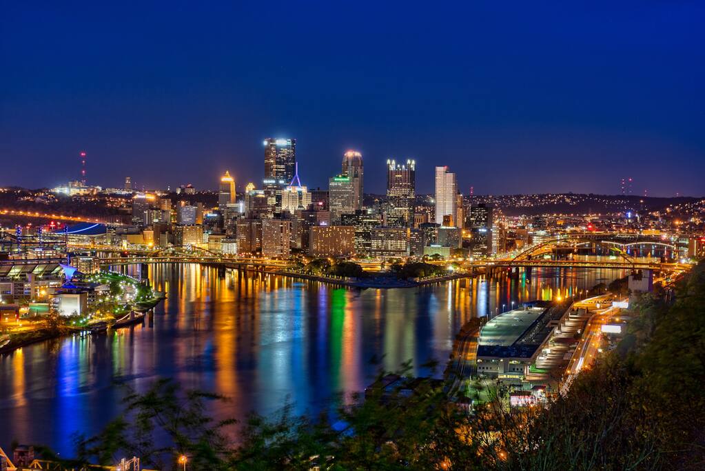 Get a fantastic view of the city skyline from the West End Overlook. Only a 5 minute drive from the house.