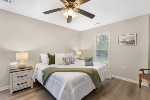 Drift into restful sleep in this serene and stylish bedroom — where comfort meets calm.