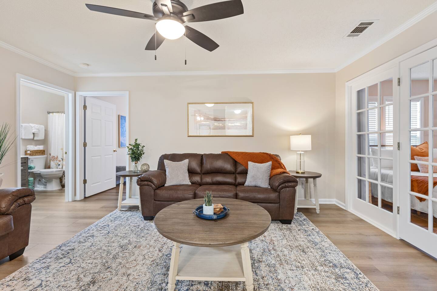 Cozy vibes meet modern comfort in this inviting living space — perfect for relaxing after a long day or entertaining guests